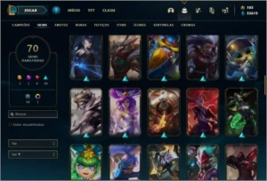 Conta unranked com Rammus Rei e Singed Pelotão Riot - League of Legends LOL