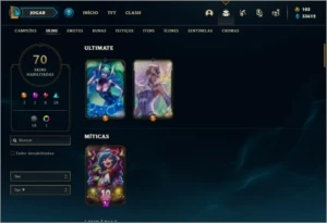 Conta unranked com Rammus Rei e Singed Pelotão Riot - League of Legends LOL