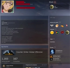 Conta Level 17 GC, 2 Medalhas - Counter Strike CS