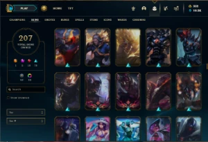 Bronze 4 com TODOS os champs e 207 Skins - League of Legends LOL
