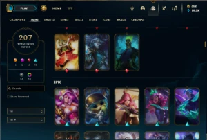 Bronze 4 com TODOS os champs e 207 Skins - League of Legends LOL