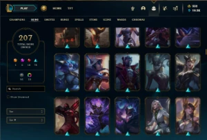 Bronze 4 com TODOS os champs e 207 Skins - League of Legends LOL