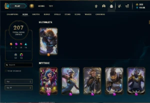 Bronze 4 com TODOS os champs e 207 Skins - League of Legends LOL