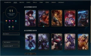 lol 48 campeões  11 skins 2 lendarias ouros8 yasuo emissario - League of Legends