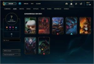 Conta prata 2 com 7 skins e 46 champs - League of Legends LOL