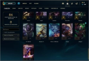 Conta prata 2 com 7 skins e 46 champs - League of Legends LOL