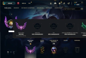 Mestre com 40 Champs e 1 Skin + 11 Fragmentos + 39 PDL - League of Legends LOL