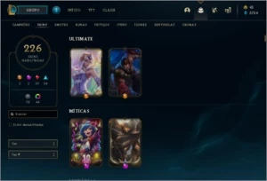 Conta lol com 226 skins - League of Legends