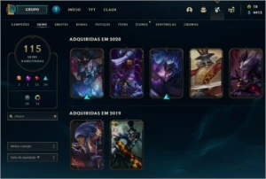 CONTA PLATINA IV, LVL 333, MAIN SHACO - League of Legends LOL