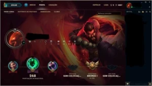 Conta lol, bronze I, mais de 300 reais investido na conta - League of Legends