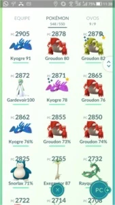 CONTA ÓTIMA LVL 35 MUITOS LENDÁRIOS - Pokémon