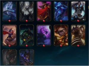 Conta lol plat1 com 413 skins, criada em 2013 - League of Legends
