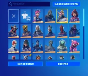 Conta fortnite (SALVE O MUNDO + 63 SKINS)