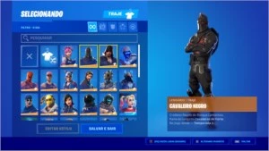 Conta de fortnite com cavaleiro negro