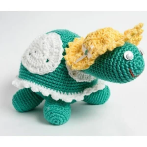 Tartaruga Vovó Verde escura em amigurumi - Artesanato e Personalizados