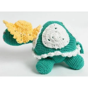 Tartaruga Vovó Verde escura em amigurumi - Artesanato e Personalizados