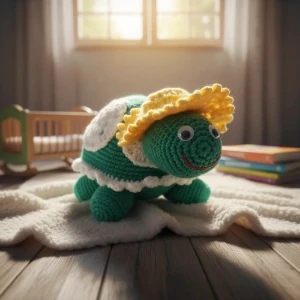 Tartaruga Vovó Verde escura em amigurumi - Artesanato e Personalizados