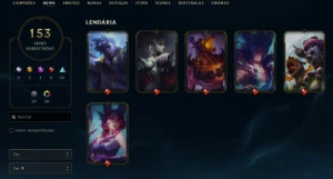 Conta League of Legends Full Acesso - 141 Champs e 153 Skins LOL