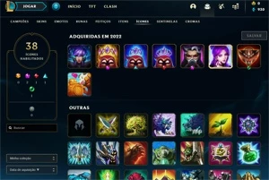 VENDO SMURF GOLD 3 COM 10 SKINS NOS ESPÓLIOS! - League of Legends LOL