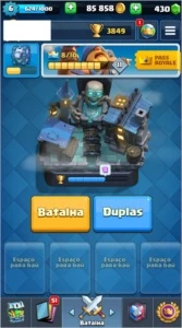 Conta Clash Royale 3850 troféus, 85k de ouro, gigante lvl10