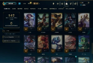 Platina 1 com 50 Champs e 18 Skins +4 Vitoriosas - League of Legends LOL
