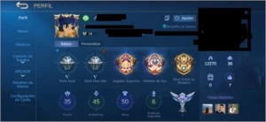 conta mobile legends 17 diamantes grande mestre