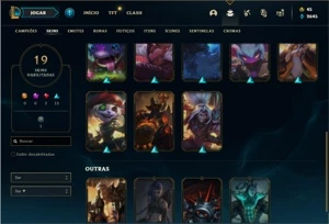 Conta ouro 4 com 30 Champs e 19 Skins + 1 Fragmento - League of Legends LOL