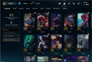 Conta ouro 4 com 30 Champs e 19 Skins + 1 Fragmento - League of Legends LOL