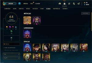 Conta ouro 4 com 30 Champs e 19 Skins + 1 Fragmento - League of Legends LOL