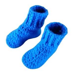 Pantufa de Lã Infantil Azul 18