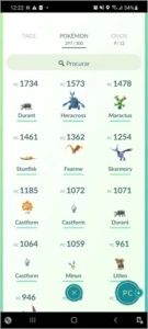 Conta de Pokémon go LV25