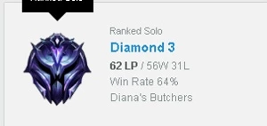 CONTA DIAMANTE 3 - MMR BOM - 23LP+ - League of Legends LOL