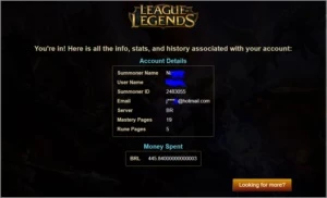 Conta ouro 4 - League of Legends LOL
