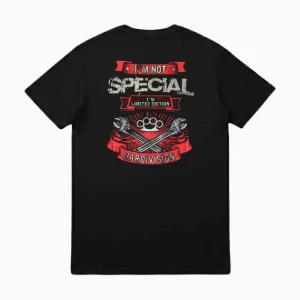 Camiseta Preta Mechanics - Artesanato e Personalizados