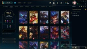 conta full champ + 205 skins oferta - League of Legends LOL