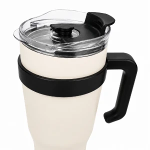 Garrafa Térmica Branca com Canudo - 1,2 Litro - Artesanato e Personalizados
