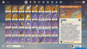 19 char 5 star e 12 armas, todos os arcontes e banner no - Genshin Impact