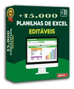 +15.000 Packs Excel Editáveis+BRINDE