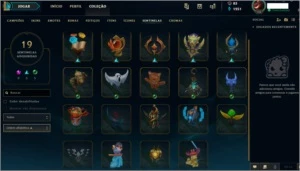 Conta com um total de 151 skins 150k de valor em rp. - League of Legends LOL