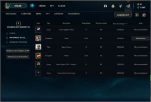 Conta ouro 4 BARATA com 2 skins e 28 champs - League of Legends LOL