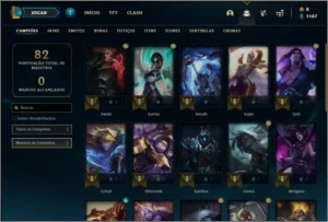 Conta ouro 4 BARATA com 2 skins e 28 champs - League of Legends LOL