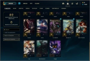 Conta ouro 4 BARATA com 2 skins e 28 champs - League of Legends LOL