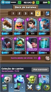 Clash Royale arena 10 com 6 lendárias