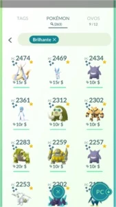 *Pokémon GO* Shinys, Pokémons raros e de evento