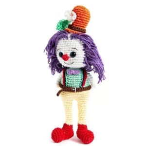 Palhaço de Chapéu em Amigurumi - Artesanato e Personalizados