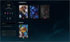 CONTA LOL OURO 4 COM MMR RELATIVAMENTE ALTO, 16 SKINS E + - League of Legends