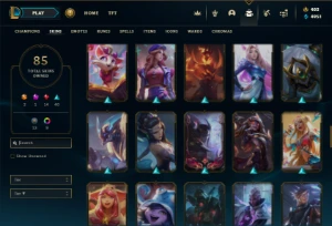 Unranked com 90 Champs e 85 Skins - League of Legends LOL