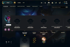 Unranked com 90 Champs e 85 Skins - League of Legends LOL