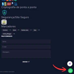 Botão do  [conteúdo removido] app flutuante para Blogger e Sites - Sites, Lojas e Sistemas Prontos Sites e Scripts