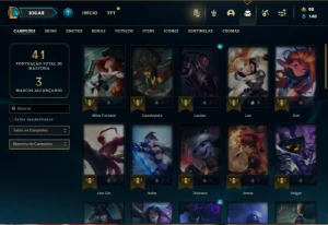 Prata 3 com 43 Champs e 8 Skins - League of Legends LOL